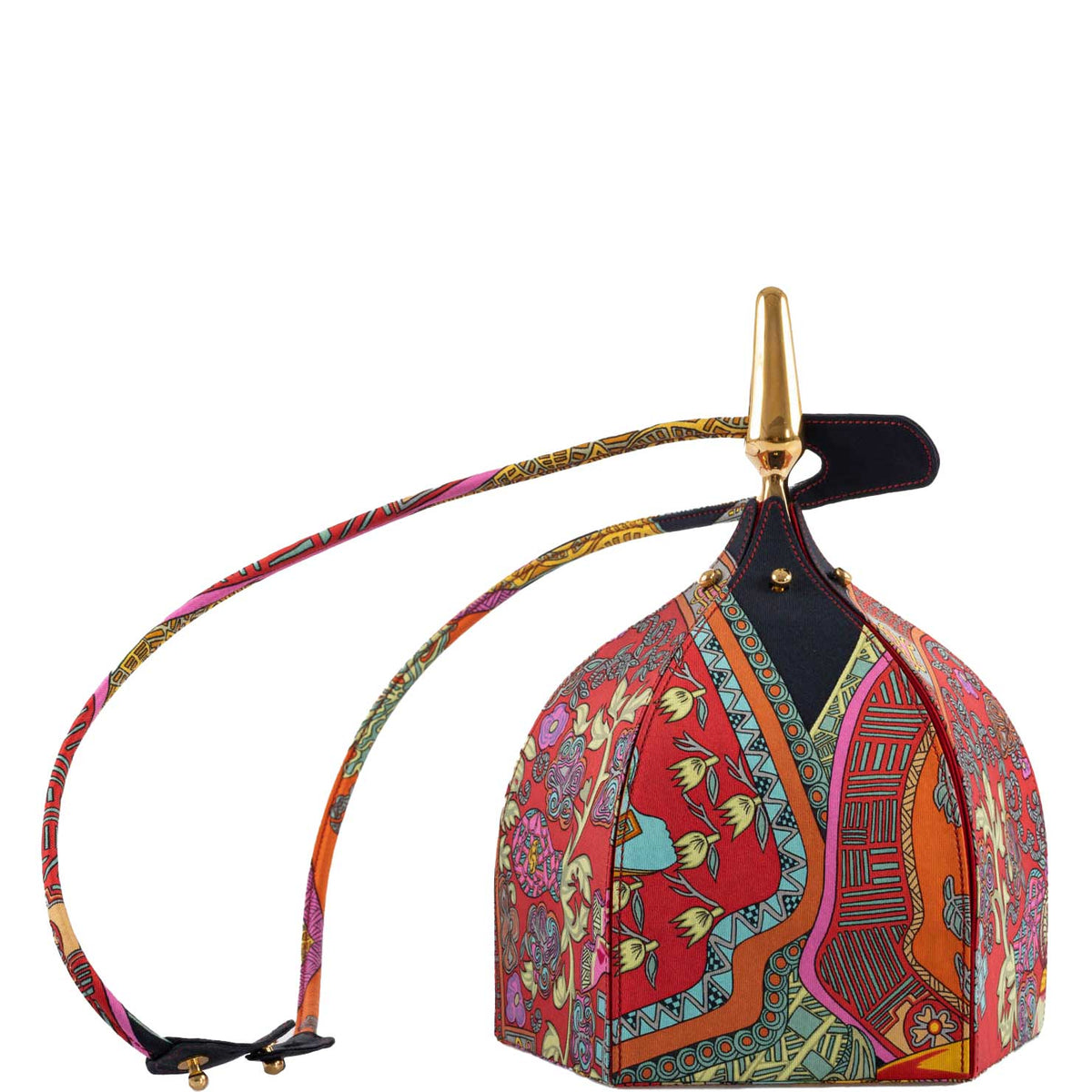 Hermes Unique Silk ‘Art des Steppes’ Yurt Runway Bag Hermes