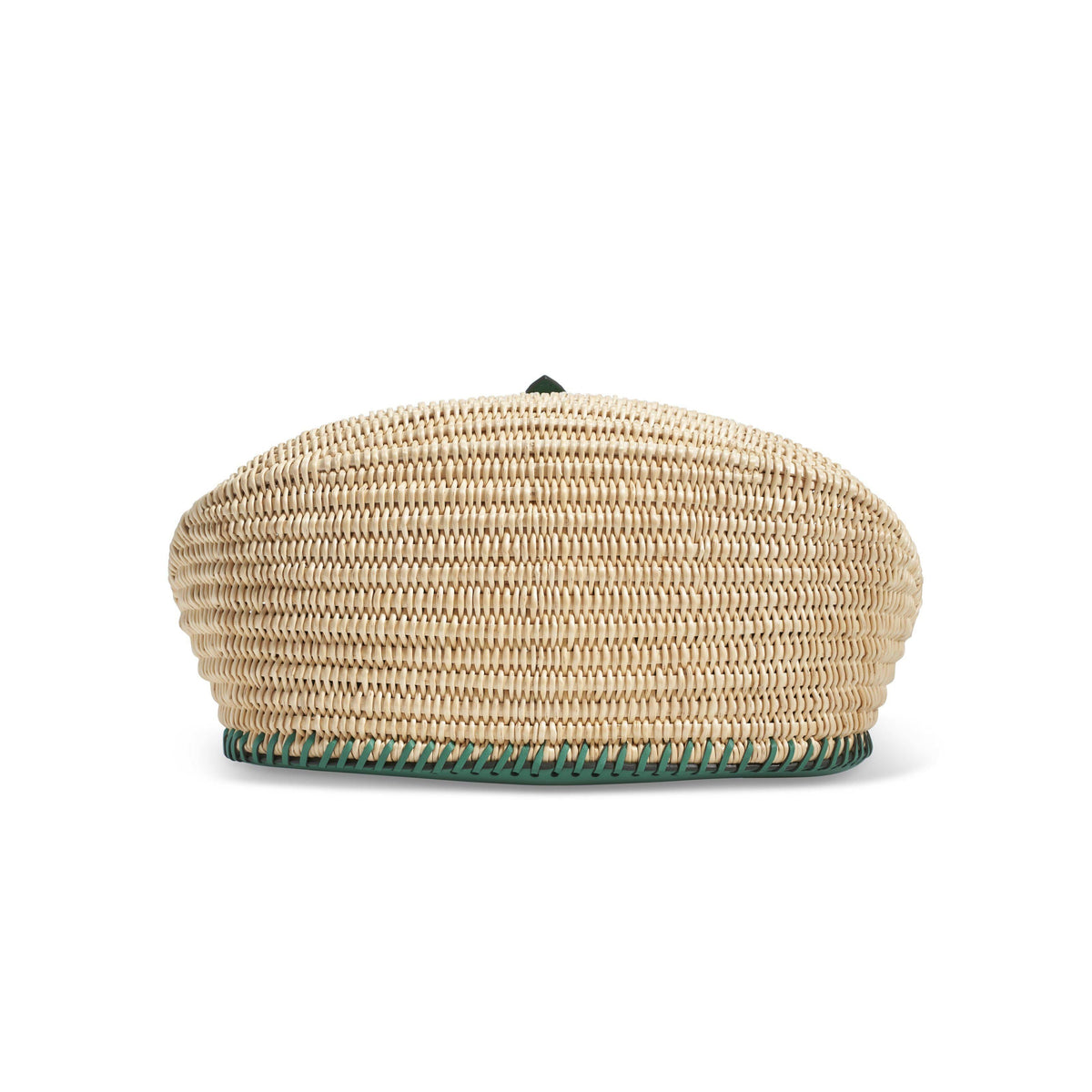 Hermes Wicker Fish Basket Crossbody, Vert Vertigo Swift with Palladium Hardware Hermes