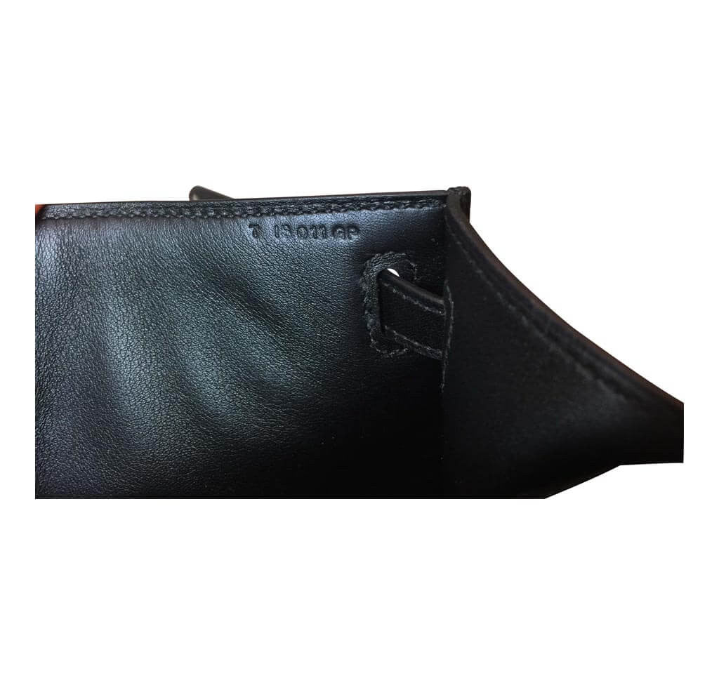 Hermès Clutch Kelly Pochette Black PHW Crowned Bag
