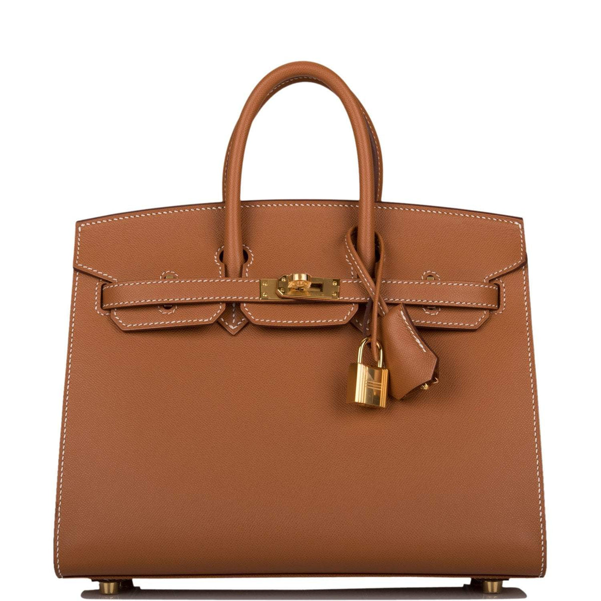 Hermes Birkin Sellier 25 Gold Veau Madame Gold Hardware Crowned Bag