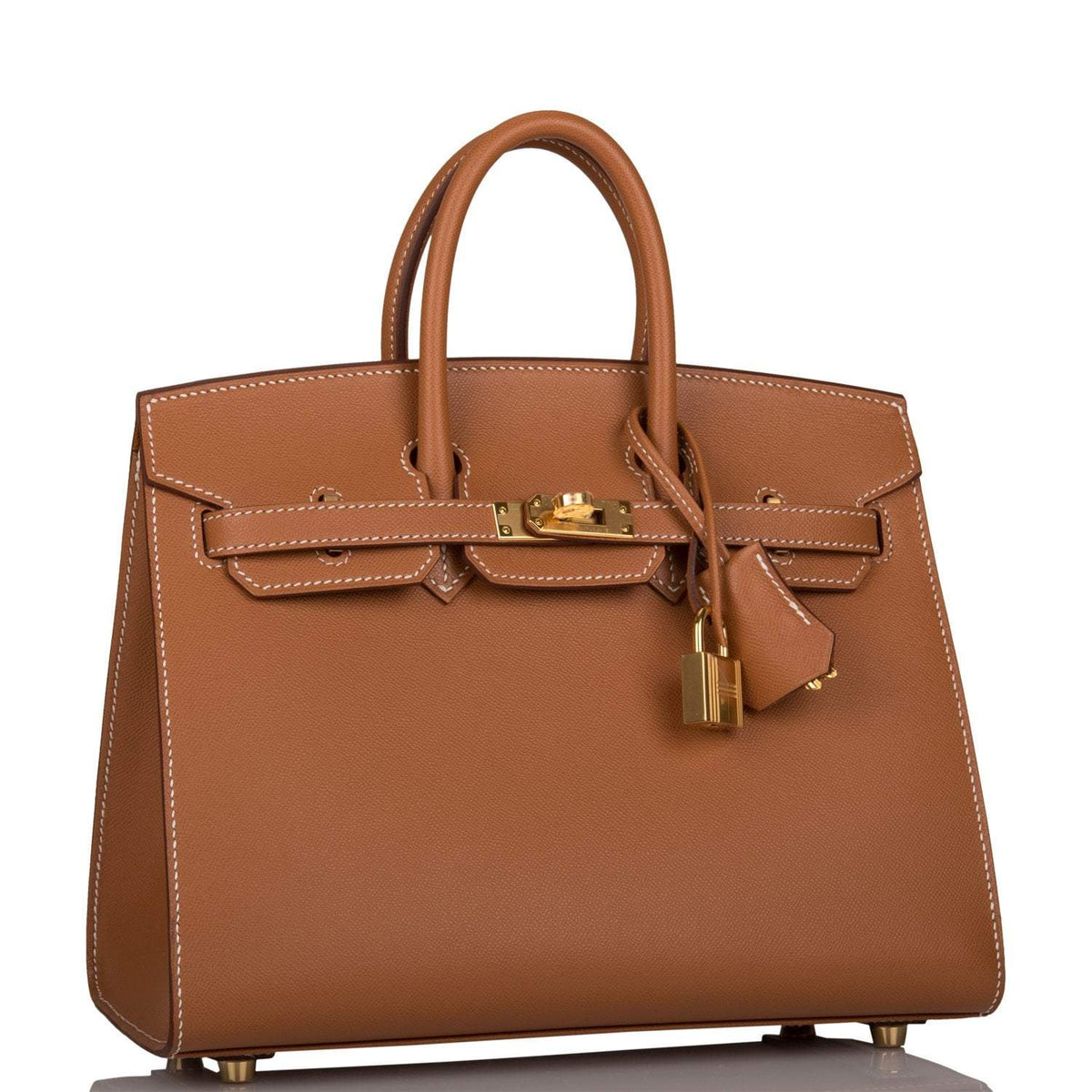 Hermes Birkin Sellier 25 Gold Veau Madame Gold Hardware Crowned Bag