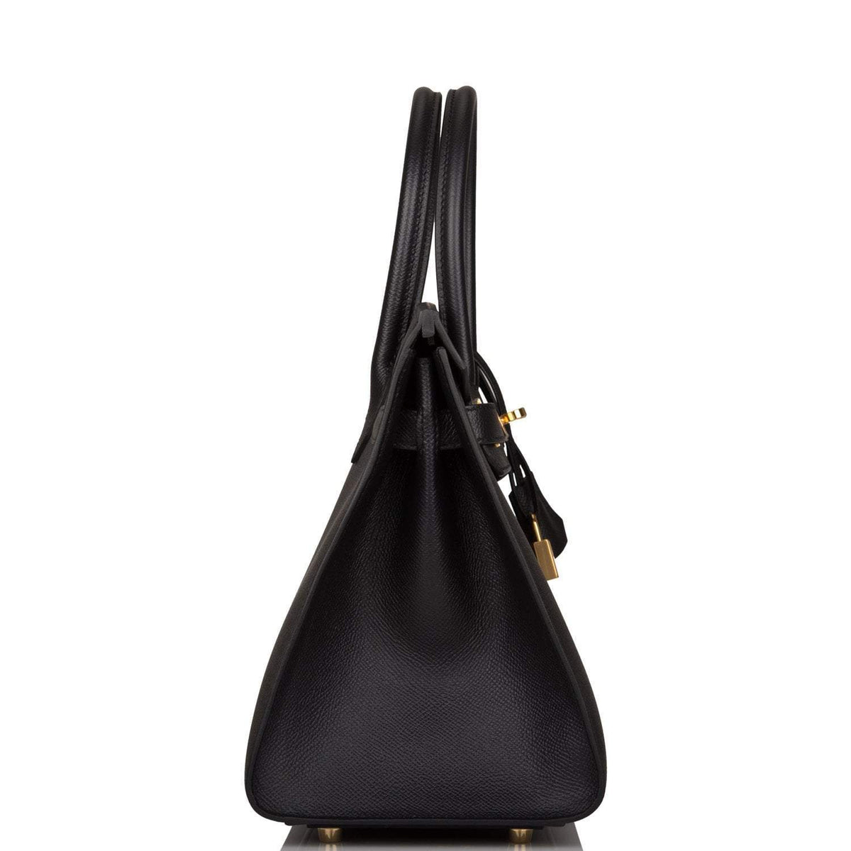 Hermes Birkin Sellier 30 Black Epsom Gold Hardware Crowned Bag