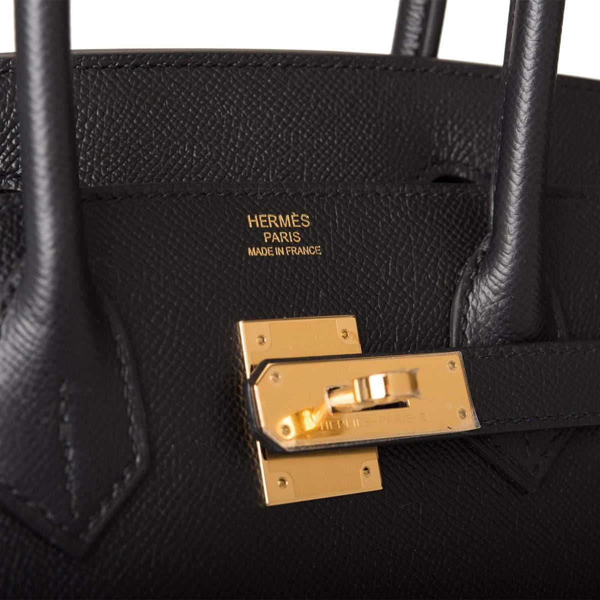 Hermes Birkin Sellier 30 Black Epsom Gold Hardware Crowned Bag