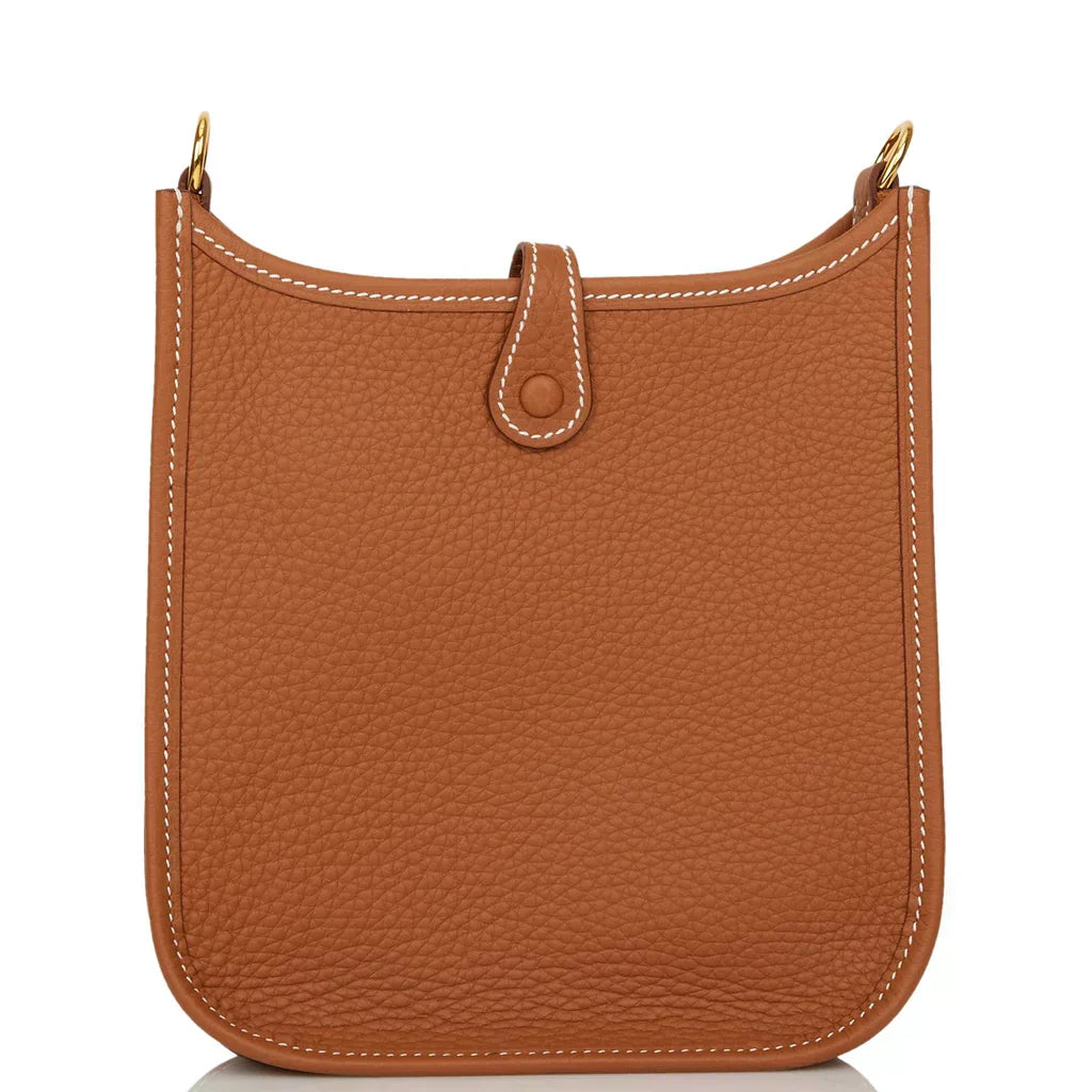 Hermes Evelyne TPM Gold Clemence Palladium Hardware Crowned Bag