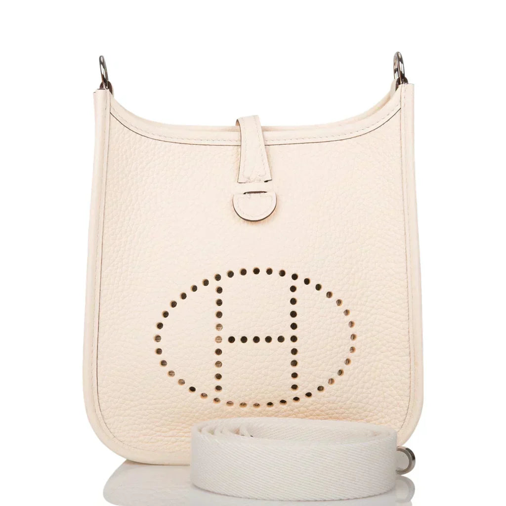 Hermes Evelyne TPM Nata Clemence Palladium Hardware Crowned Bag