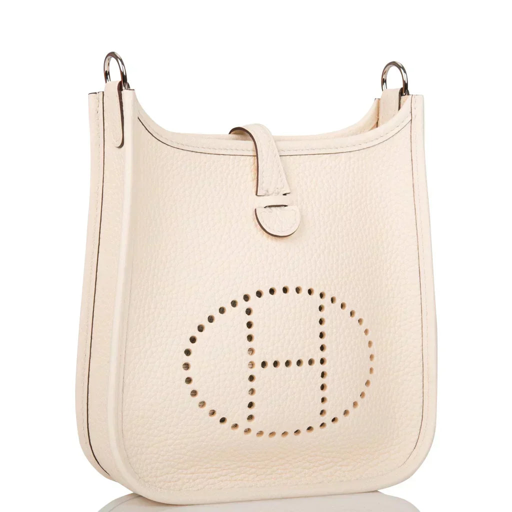 Hermes Evelyne TPM Nata Clemence Palladium Hardware Crowned Bag
