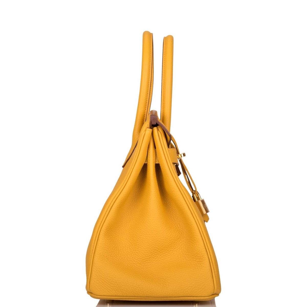 Hermes Jaune Ambre Togo Birkin 30cm Gold Hardware Crowned Bag