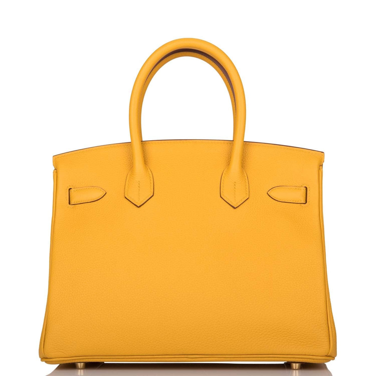 Hermes Jaune Ambre Togo Birkin 30cm Gold Hardware Crowned Bag