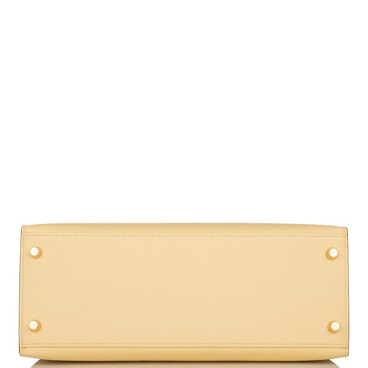 Hermes Jaune Poussin Epsom Sellier Kelly 28cm Gold Hardware Crowned Bag