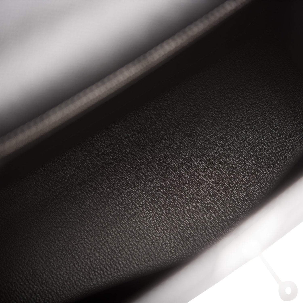 Hermes Kelly 28cm Bi-Color Black and Craie Epsom Sellier Brushed Palladium Hardware Crowned Bag