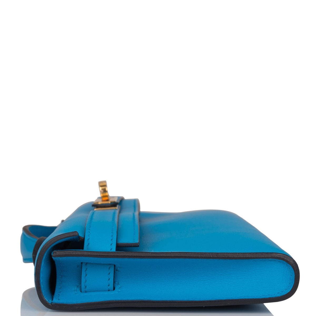 Hermes Kelly Cut Bleu Frida Swift Gold Hardware Crowned Bag