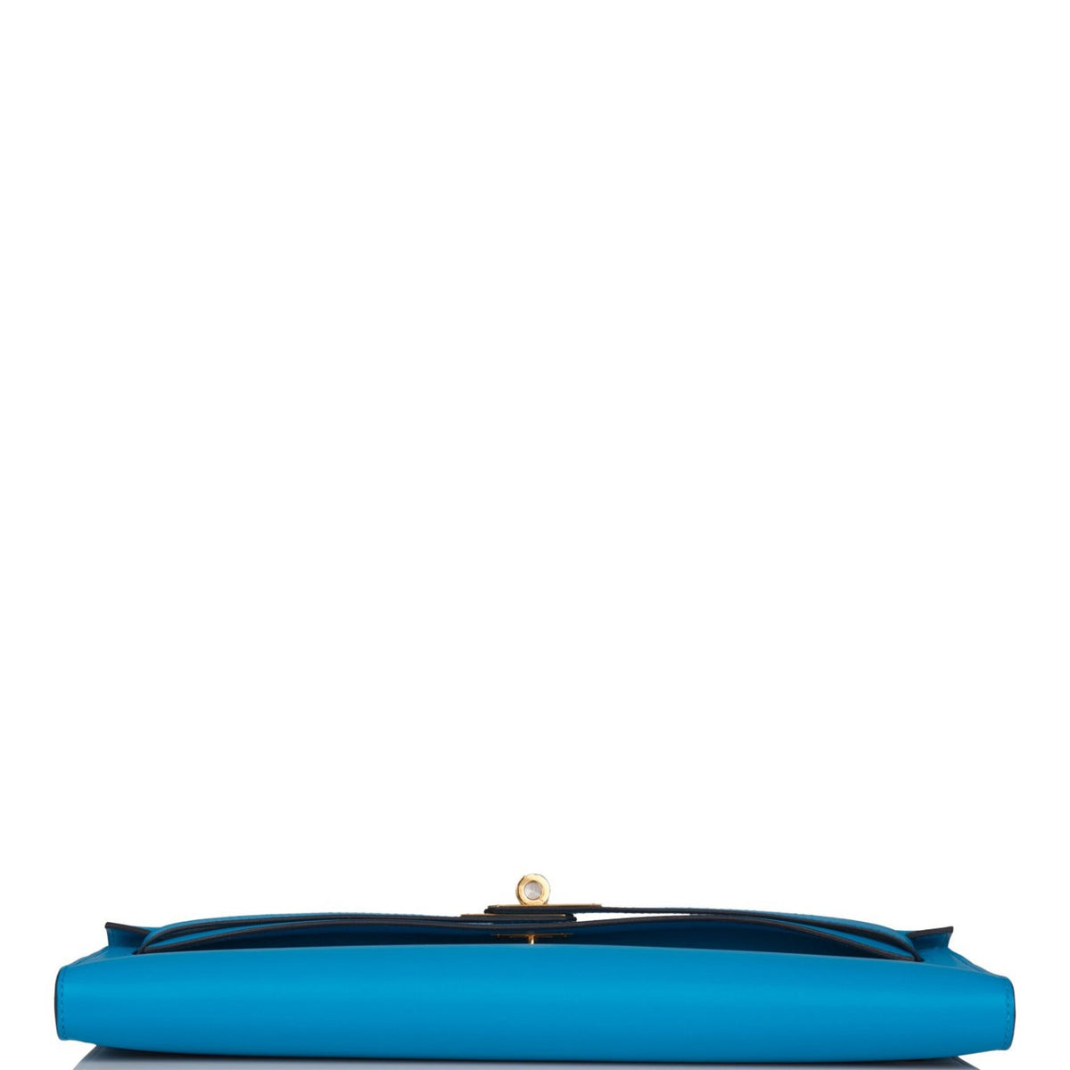 Hermes Kelly Cut Bleu Frida Swift Gold Hardware Crowned Bag