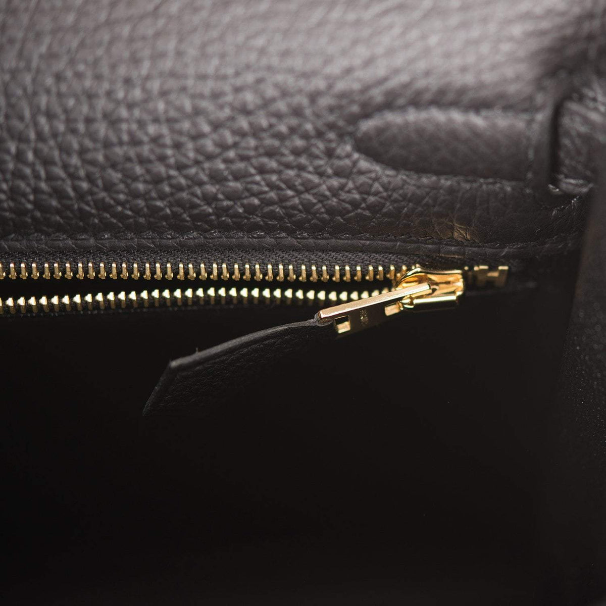 Hermes Kelly Retourne 25 Black Togo Gold Hardware Crowned Bag