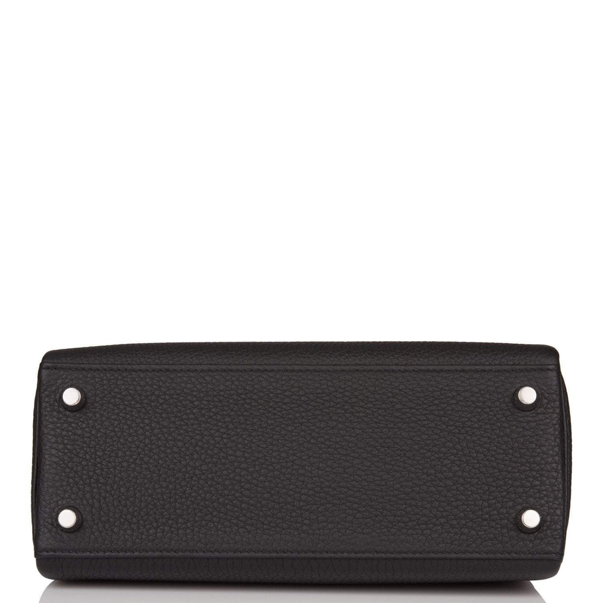 Hermes Kelly Retourne 25 Black Togo Palladium Hardware Crowned Bag