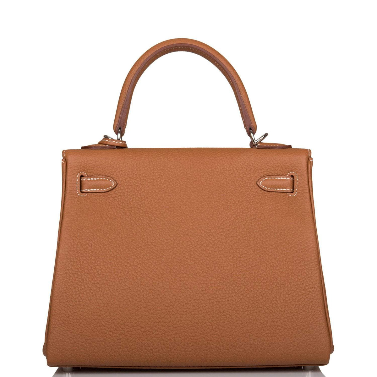 Hermes Kelly Retourne 25 Gold Togo Palladium Hardware Crowned Bag