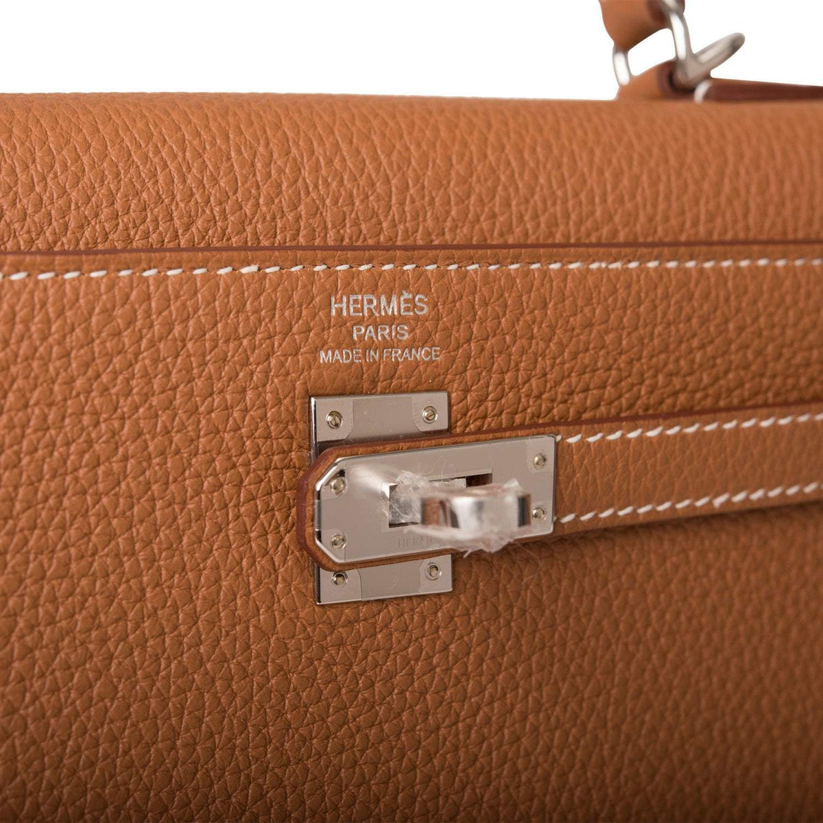 Hermes Kelly Retourne 25 Gold Togo Palladium Hardware Crowned Bag