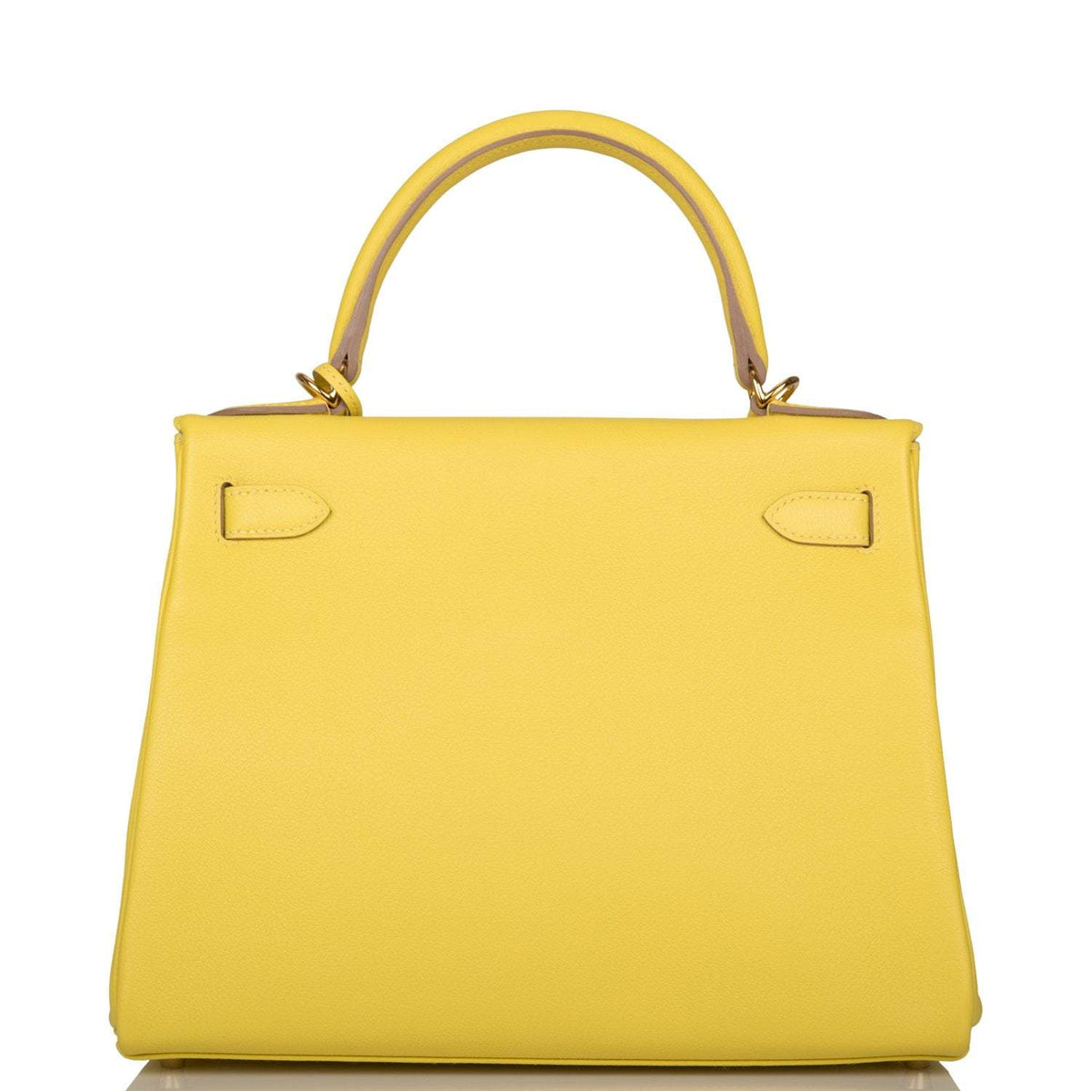 Hermes Kelly Retourne 28 Lime Evercolor Gold Hardware Crowned Bag