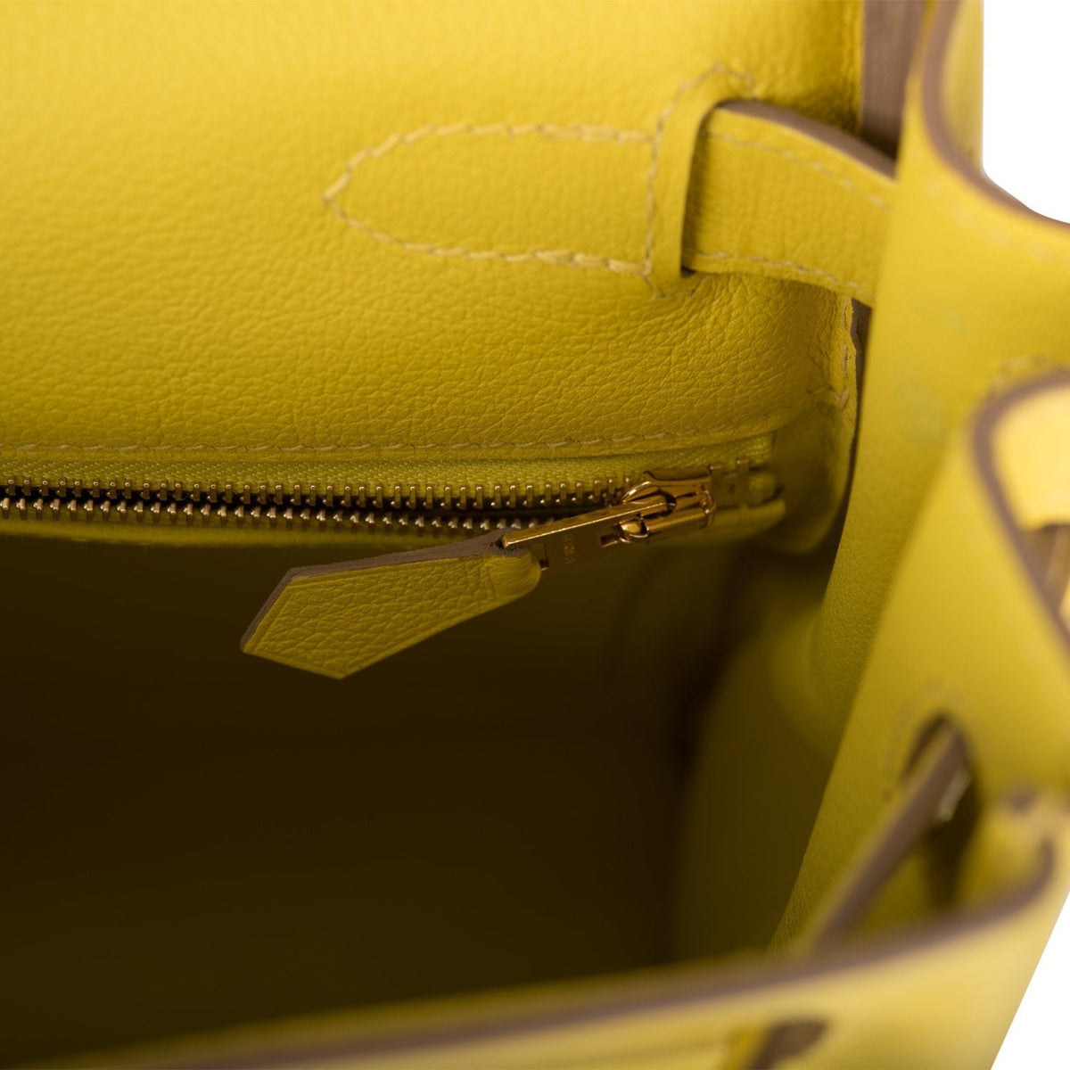 Hermes Kelly Retourne 28 Lime Evercolor Gold Hardware Crowned Bag