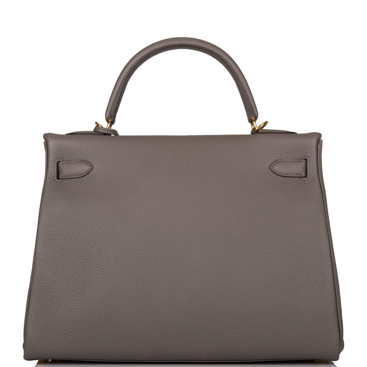 Hermes Kelly Retourne 32 Etain Togo Gold Hardware Crowned Bag