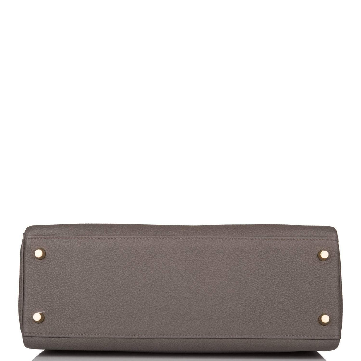 Hermes Kelly Retourne 32 Etain Togo Gold Hardware Crowned Bag