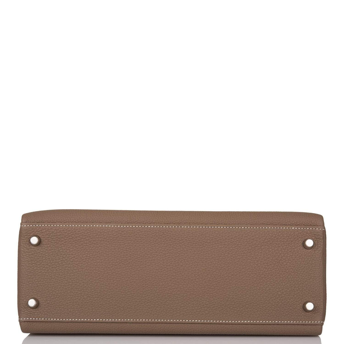 Hermes Kelly Retourne 32 Etoupe Togo Palladium Hardware Crowned Bag