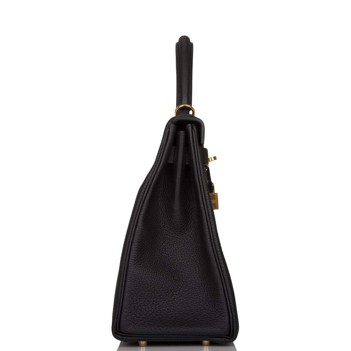 Hermes Kelly Retourne 32cm Black Togo Gold Hardware Crowned Bag