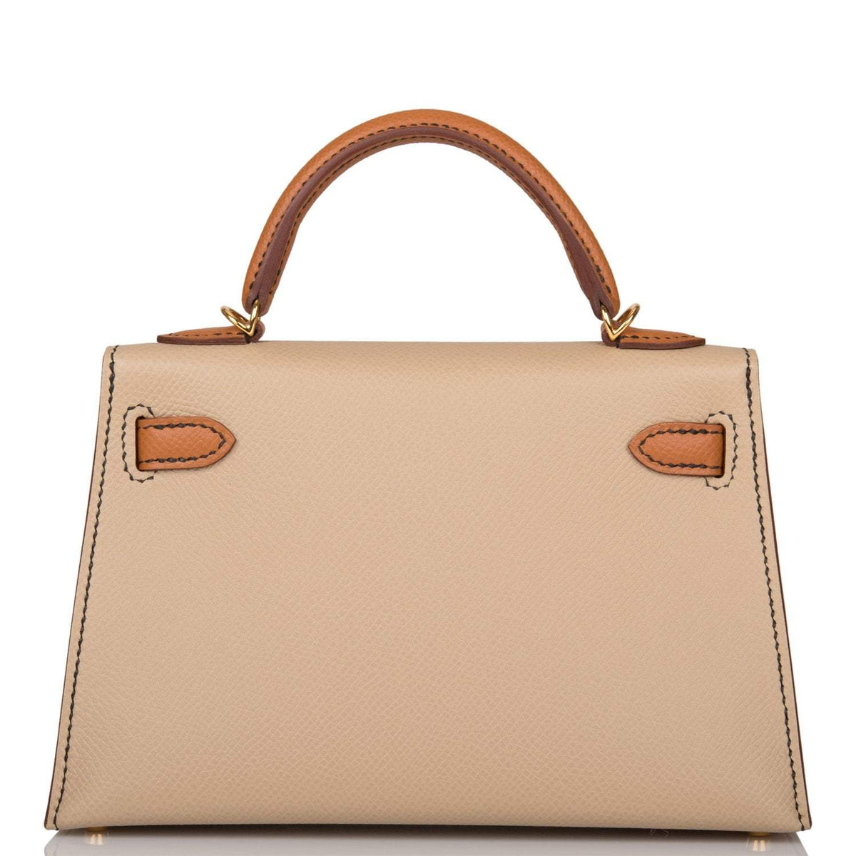 Hermes Kelly Sellier 20 Trench and Gold Epsom Gold Hardware Crowned Bag