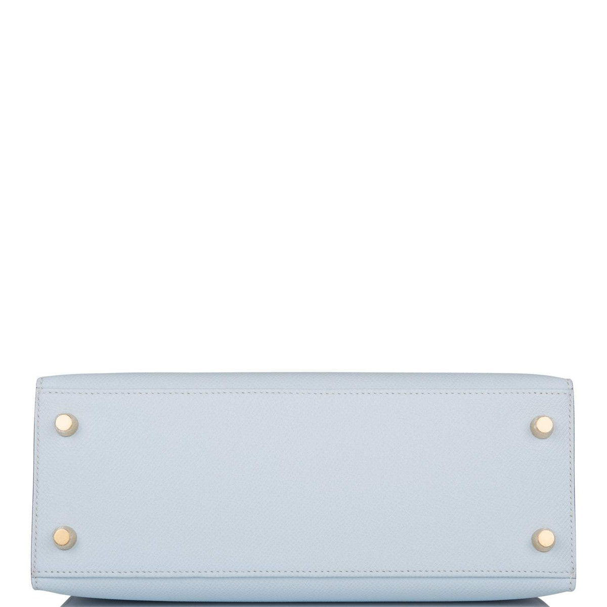 Hermes Kelly Sellier 25 Bleu Brume Epsom Gold Hardware Crowned Bag