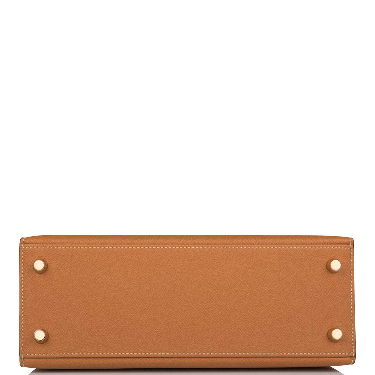 Hermes Kelly Sellier 25cm Gold and Trench Epsom  Brushed Gold Hardware Crowned Bag