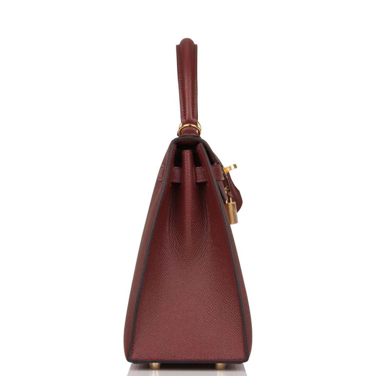 Hermes Kelly Sellier 25cm Rouge H Epsom Gold Hardware Crowned Bag