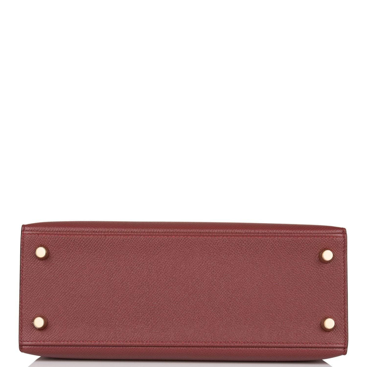 Hermes Kelly Sellier 25cm Rouge H Epsom Gold Hardware Crowned Bag