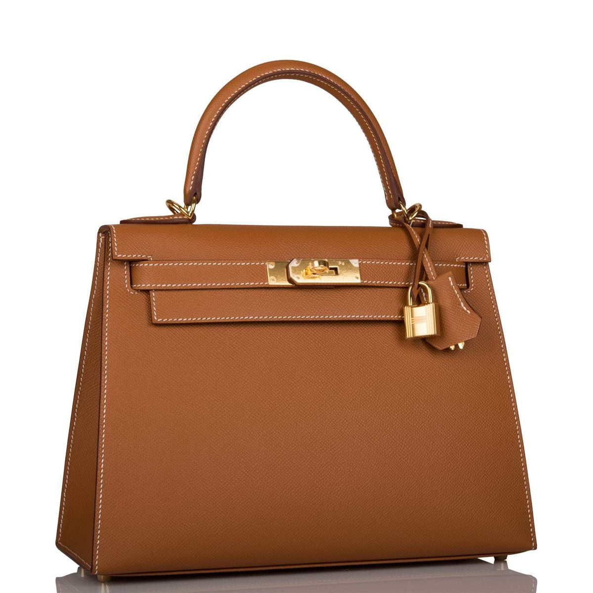 Hermes Kelly Sellier 28 Gold Epsom Gold Hardware Crowned Bag