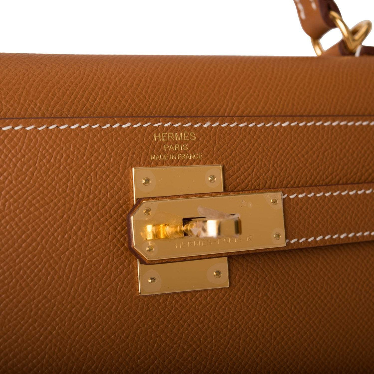 Hermes Kelly Sellier 28 Gold Epsom Gold Hardware Crowned Bag