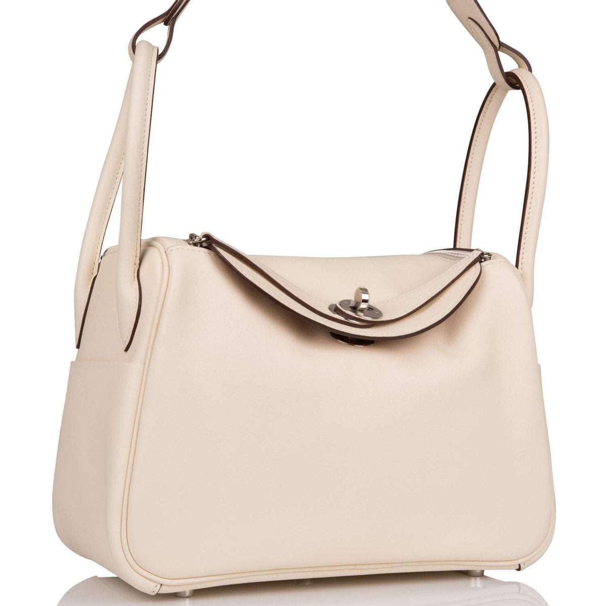 Hermes Lindy 26cm Nata Verso Swift Palladium Hardware Crowned Bag