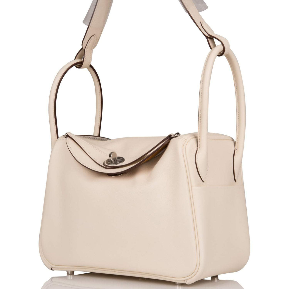 Hermes Lindy 26cm Nata Verso Swift Palladium Hardware Crowned Bag