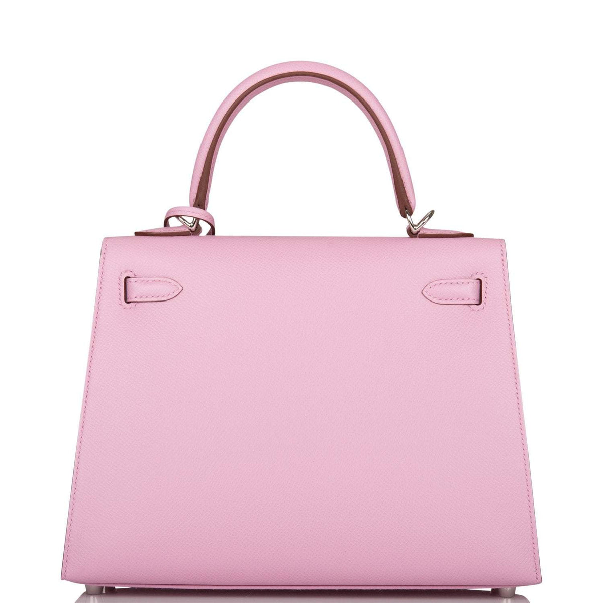 Hermes Mauve Sylvestre Epsom Sellier Kelly 25cm Palladium Hardware Crowned Bag
