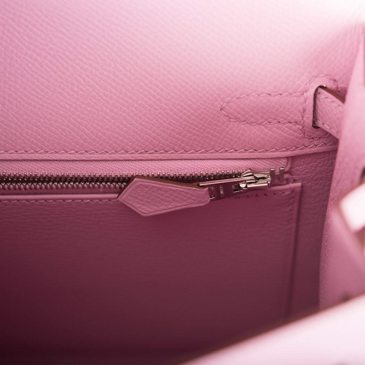 Hermes Mauve Sylvestre Epsom Sellier Kelly 25cm Palladium Hardware Crowned Bag