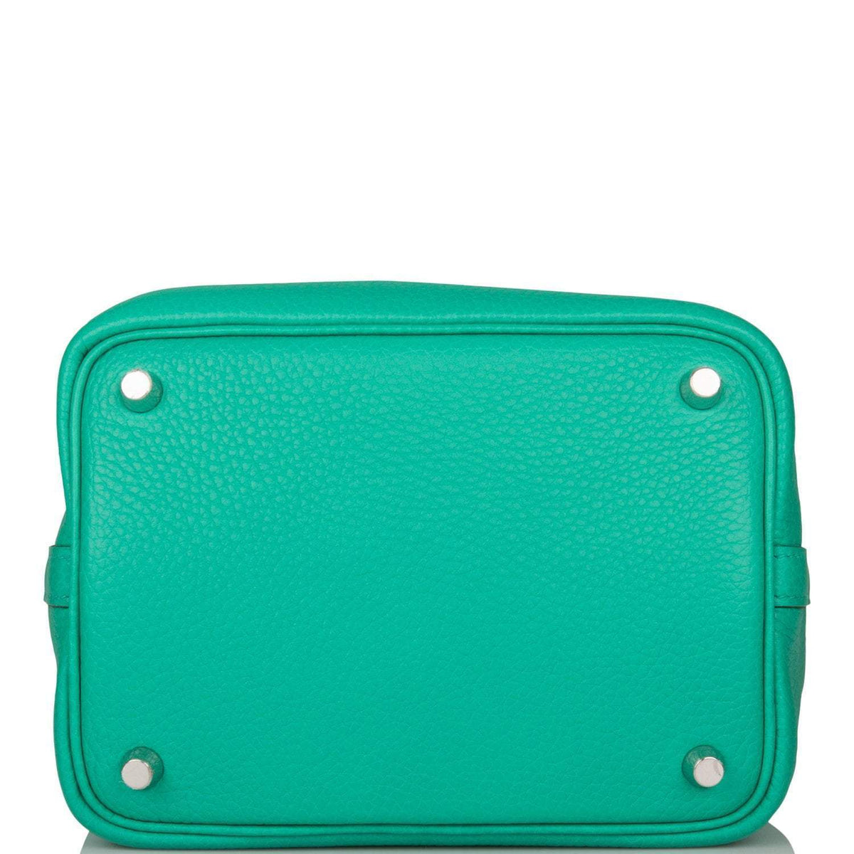 Hermes Menthe Clemence Picotin Lock 18cm Palladium Hardware Crowned Bag