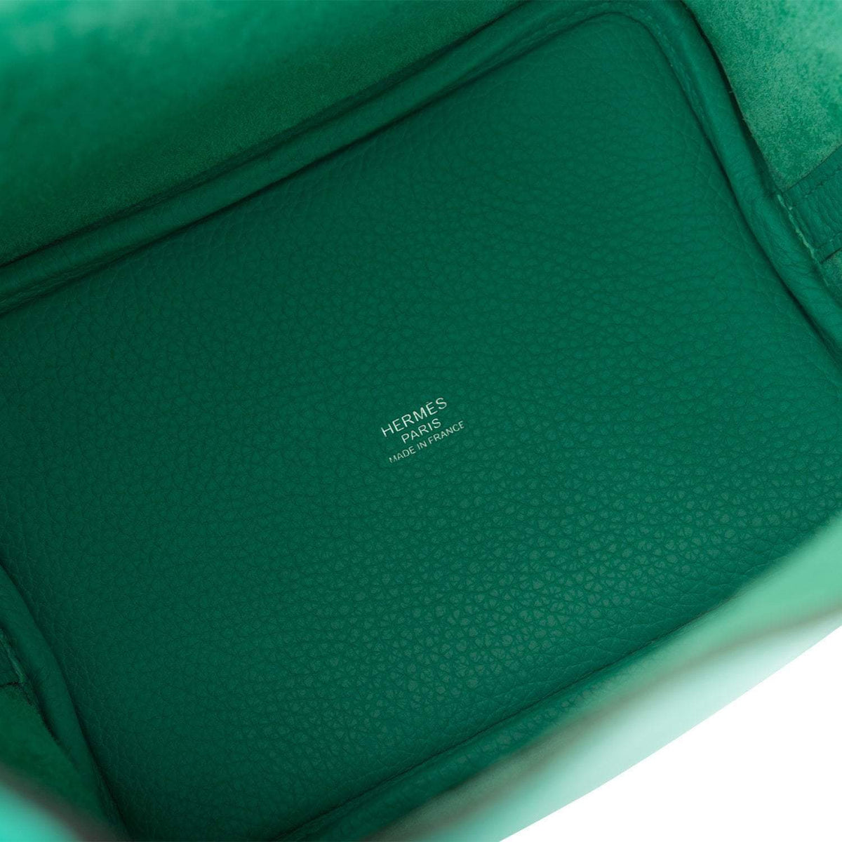 Hermes Menthe Clemence Picotin Lock 18cm Palladium Hardware Crowned Bag