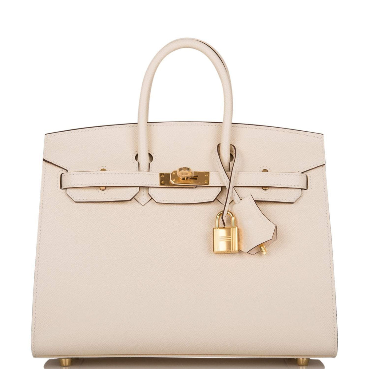 Hermes Nata Epsom Sellier Birkin 25cm Gold Hardware Crowned Bag