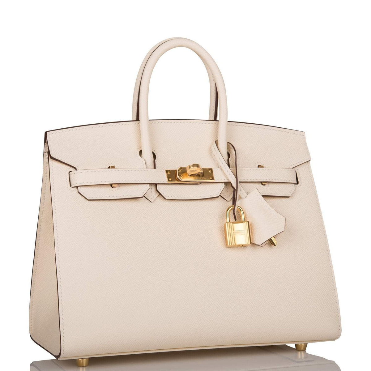 Hermes Nata Epsom Sellier Birkin 25cm Gold Hardware Crowned Bag