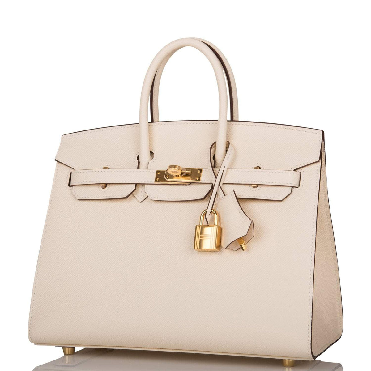 Hermes Nata Epsom Sellier Birkin 25cm Gold Hardware Crowned Bag
