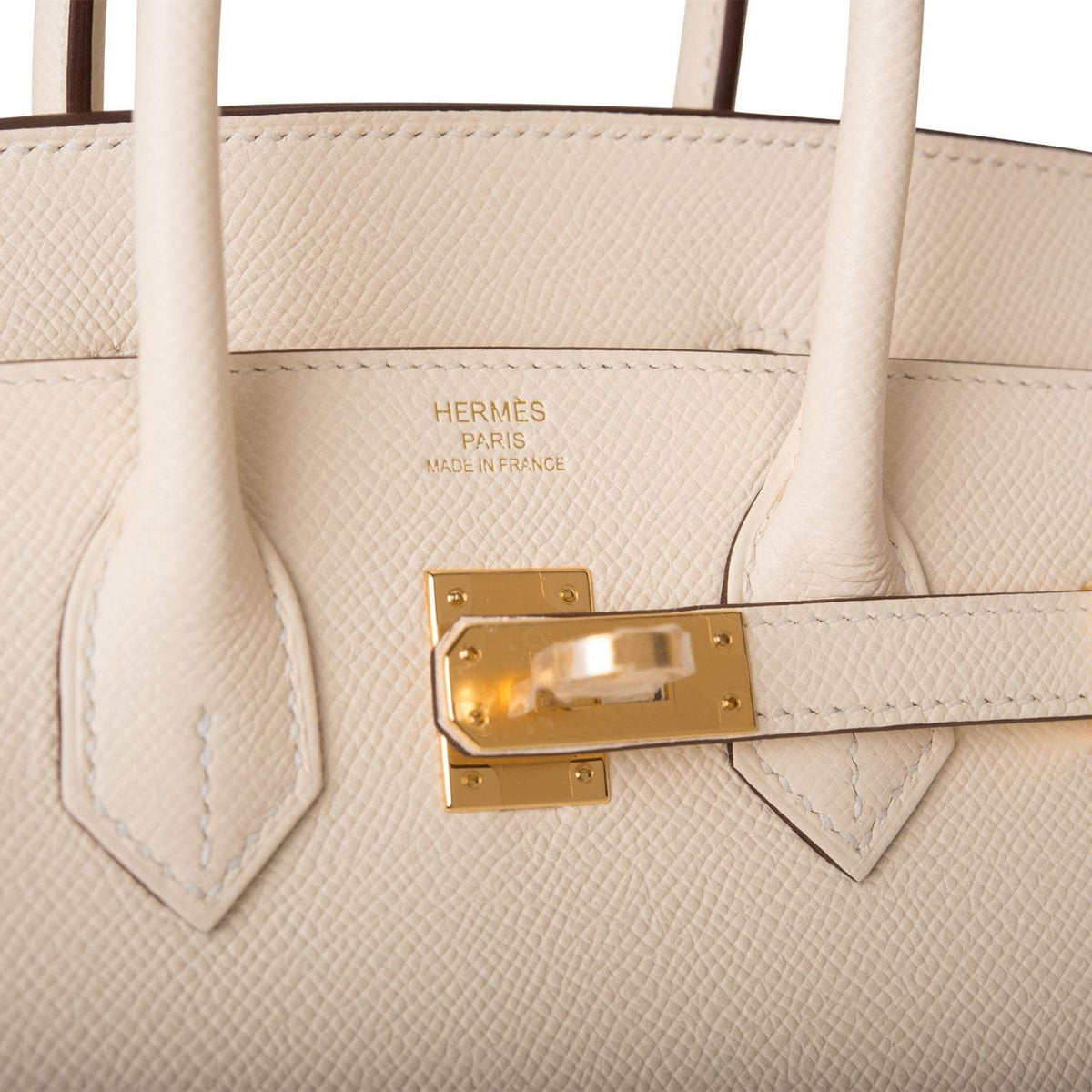 Hermes Nata Epsom Sellier Birkin 25cm Gold Hardware Crowned Bag