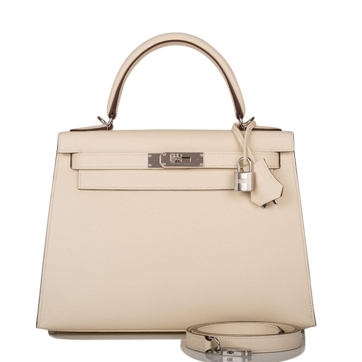 Hermes Nata Verso Epsom Sellier Kelly 28cm Palladium Hardware Crowned Bag