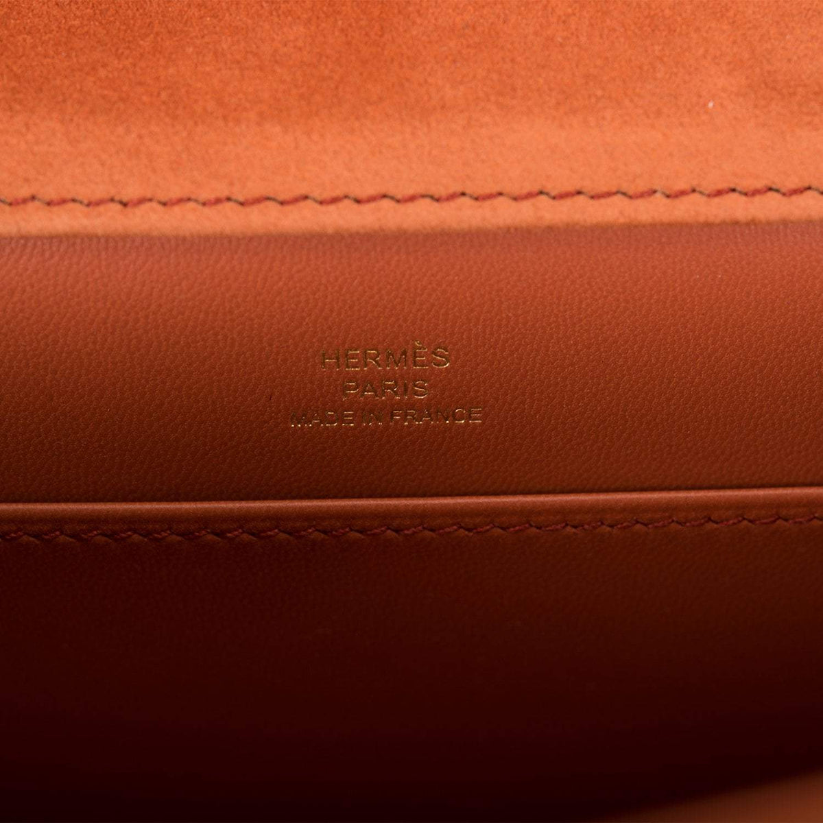 Hermes Paprika Doblis Mini Constance 18cm Gold Hardware Crowned Bag