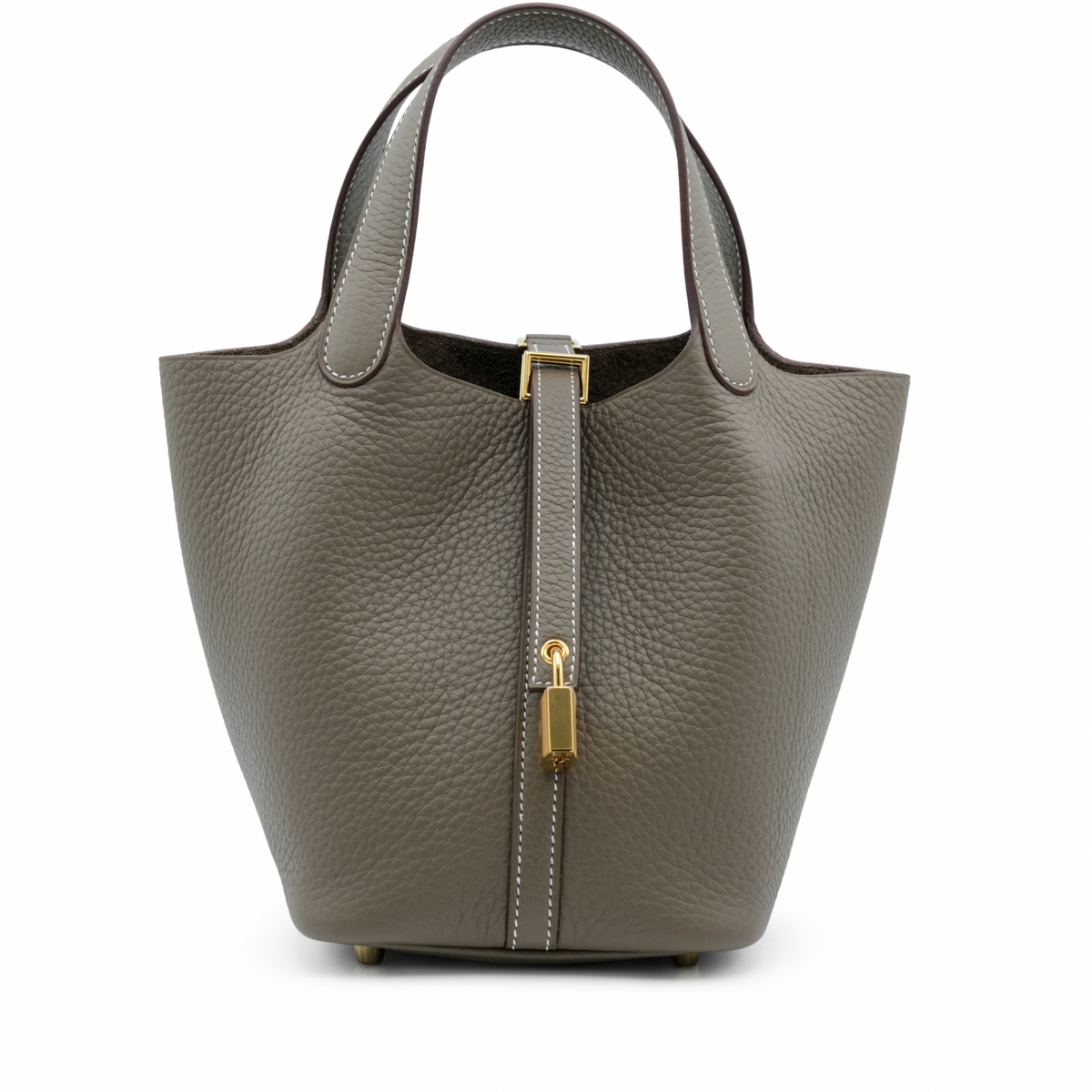 Hermes Picotin Lock 18 Clemence Etoupe Crowned Bag