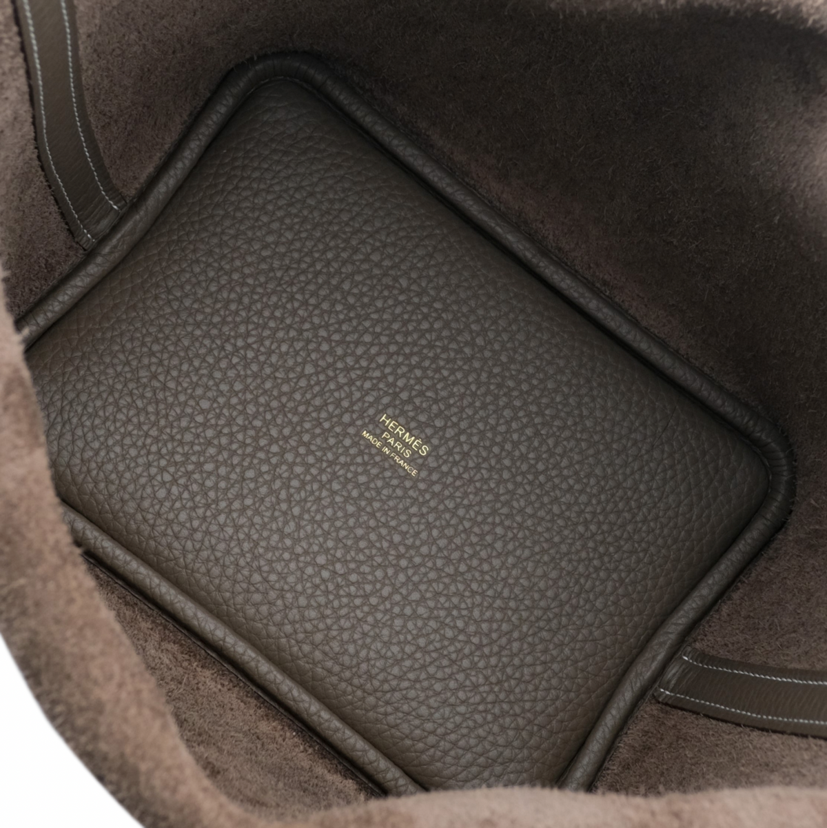 Hermes Picotin Lock 18 Clemence Etoupe Crowned Bag