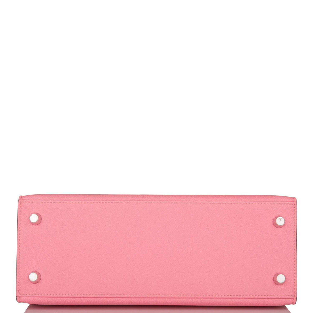 Hermes Rose Confetti Epsom Sellier Kelly 25cm Palladium Hardware Crowned Bag