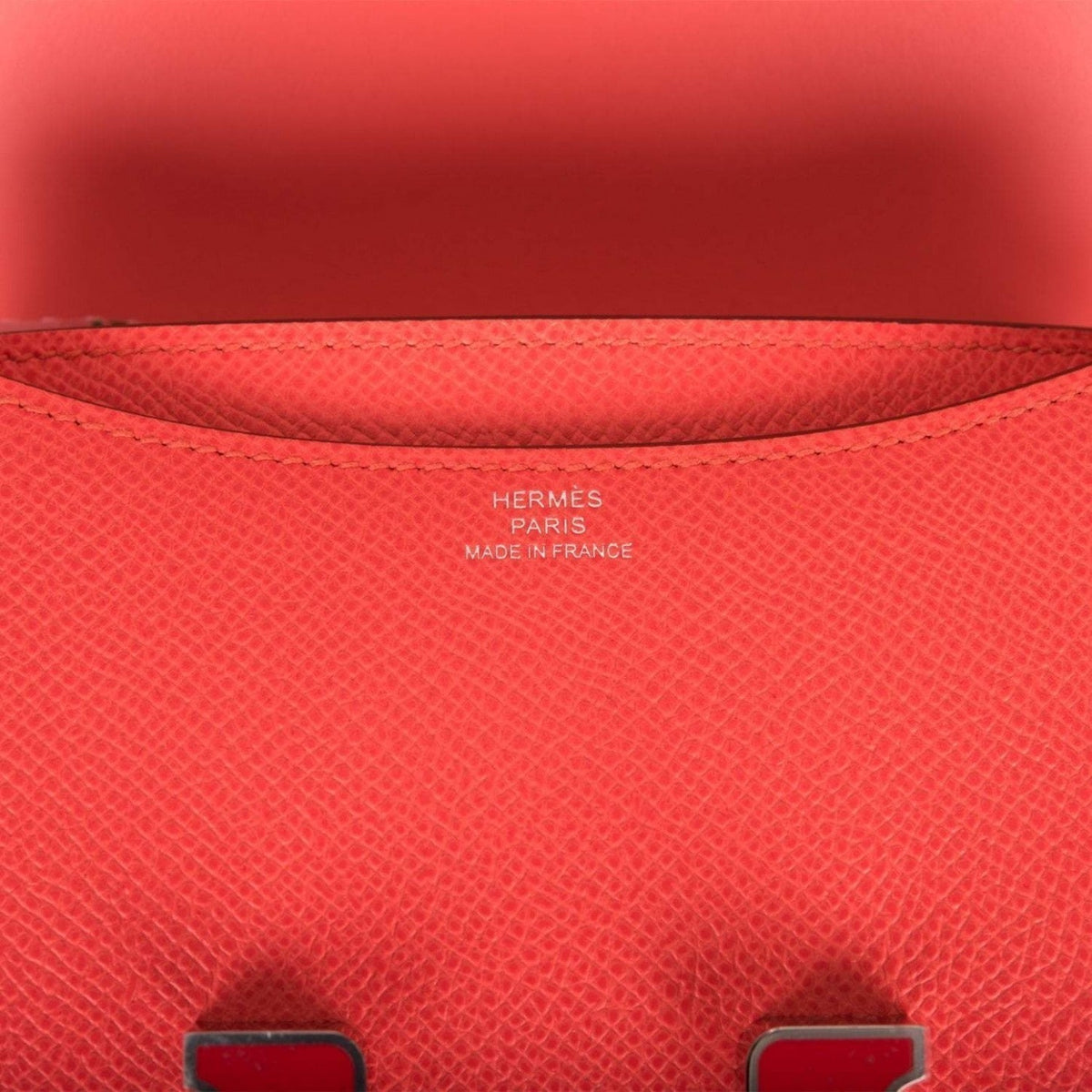Hermes Rose Enamel Mini Constance 18cm Texas Epsom and Rouge de Coeur Palladium Hardware Crowned Bag