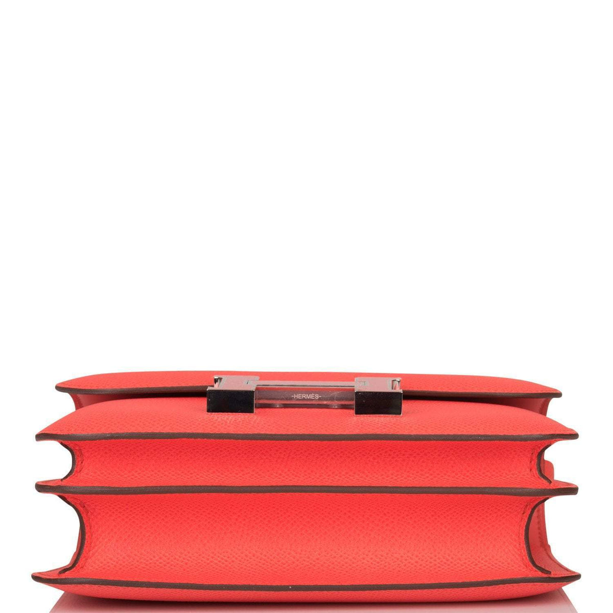 Hermes Rose Enamel Mini Constance 18cm Texas Epsom and Rouge de Coeur Palladium Hardware Crowned Bag